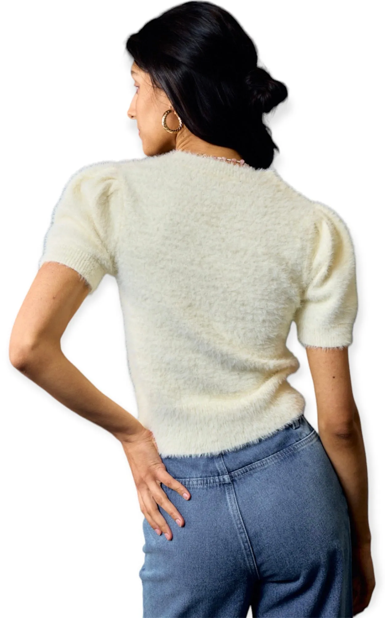 The Elena Fuzzy Soft Sweater Top