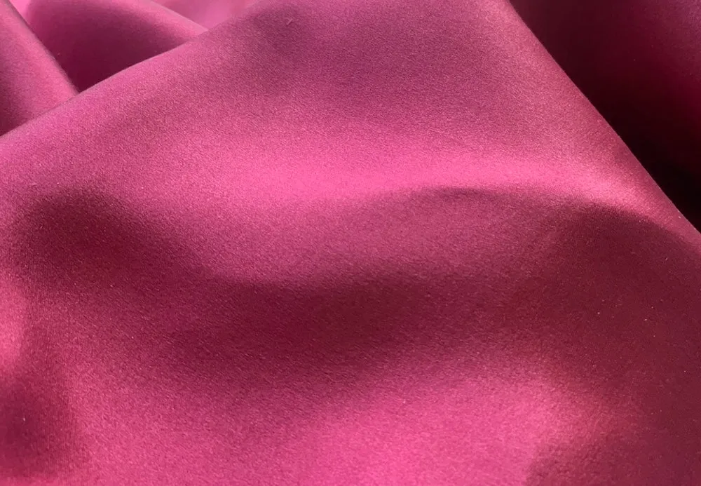 Vivid Cerise Silk Charmeuse