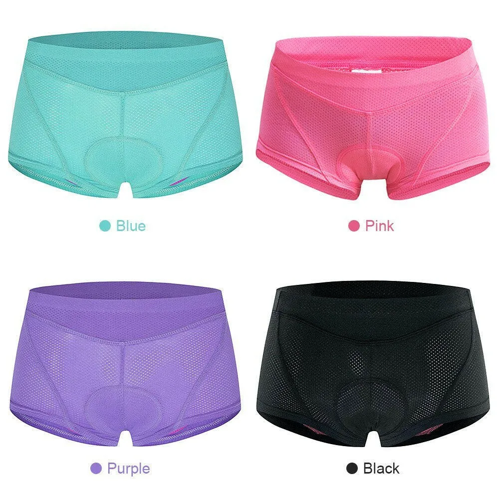 Women Cycling Underwear 3D Gel Padded Breathable Mesh MTB Bike Riding Biking Underwear Shorts