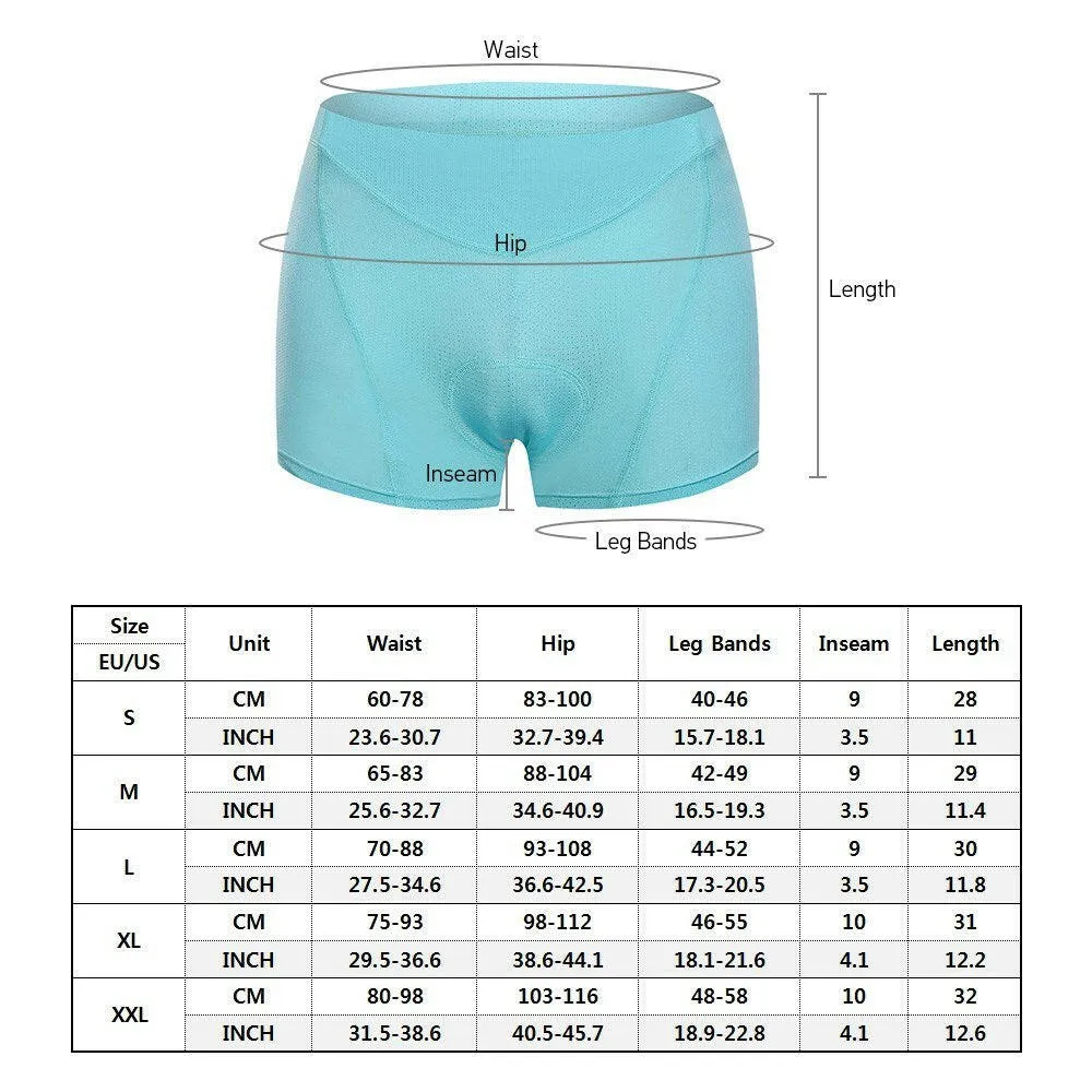 Women Cycling Underwear 3D Padded Breathable Mesh MTB Bike Riding Biking Underwear Shorts