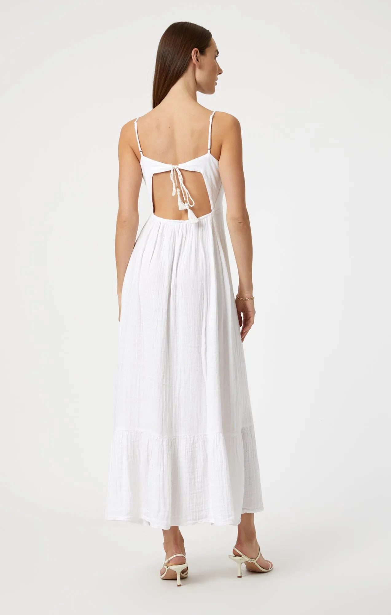 WOVEN MAXI DRESS IN WHITE