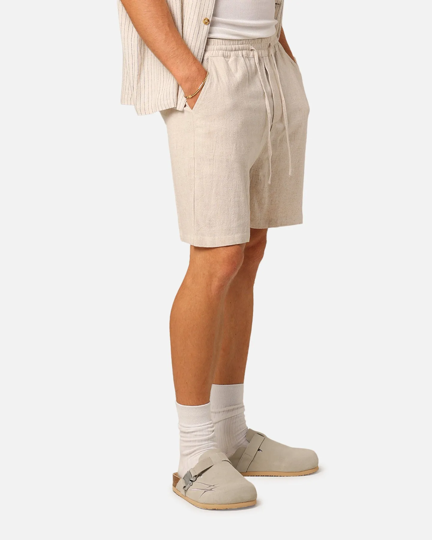 XXIII Ezrah Linen Shorts Oatmeal