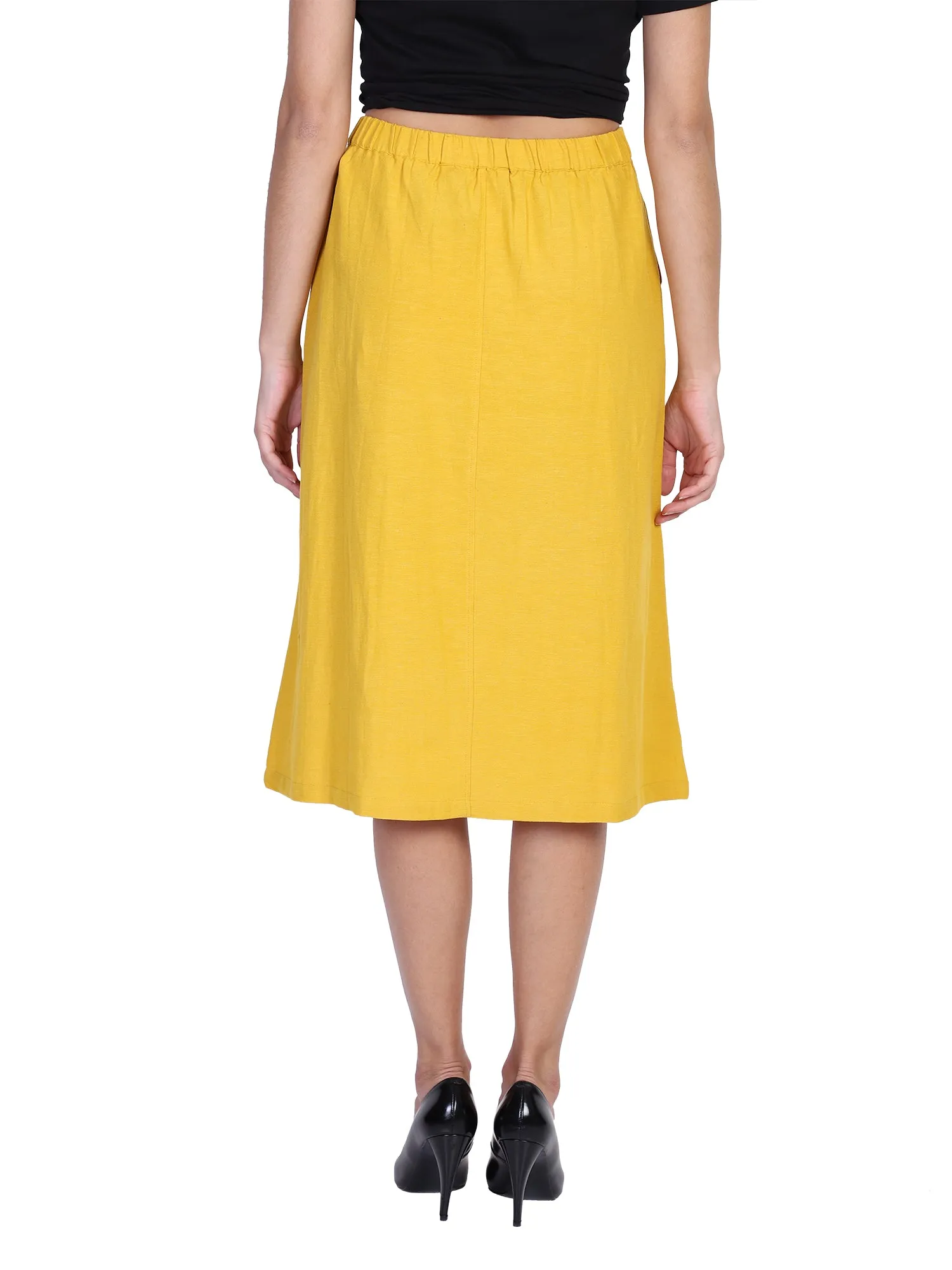 Yellow A-Line Skirt