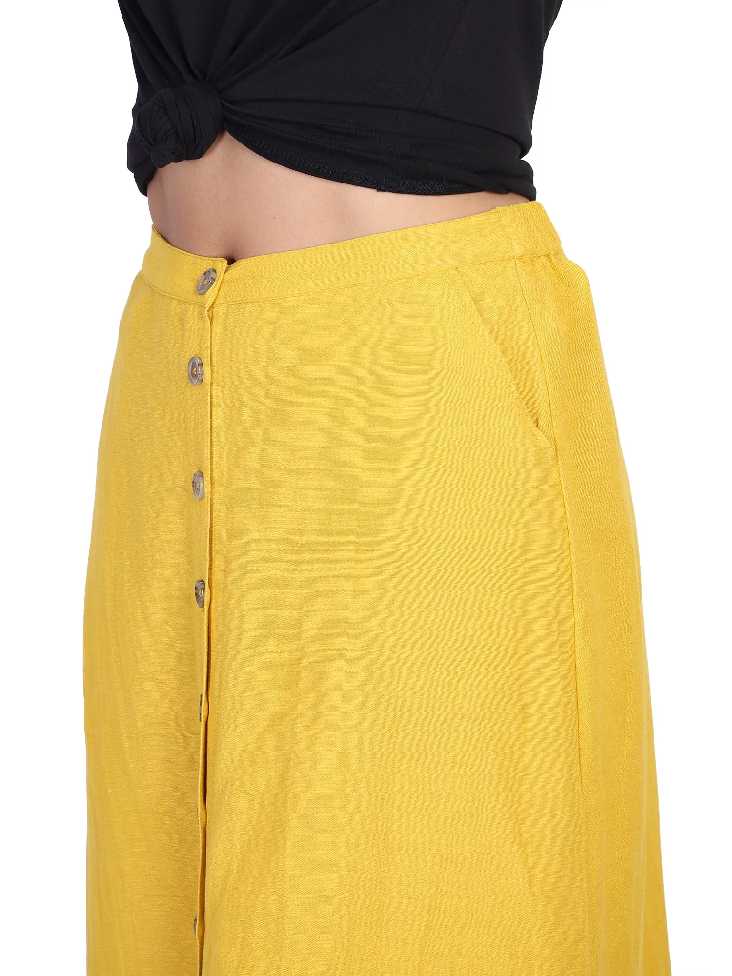 Yellow A-Line Skirt