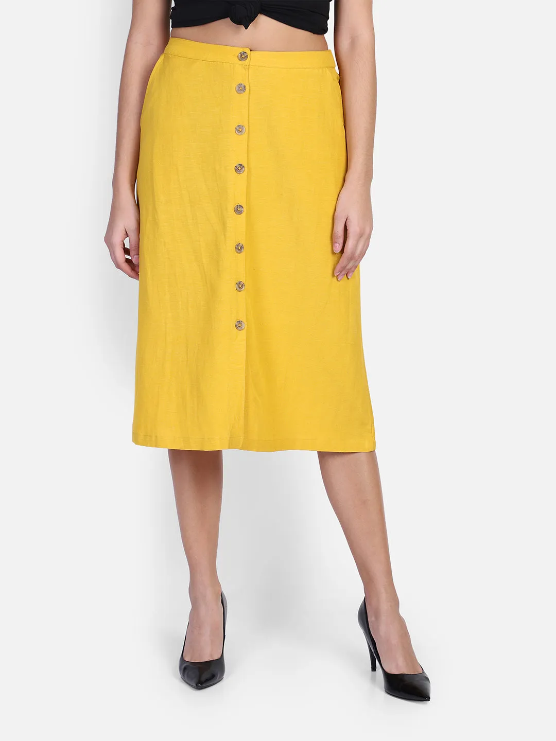 Yellow A-Line Skirt